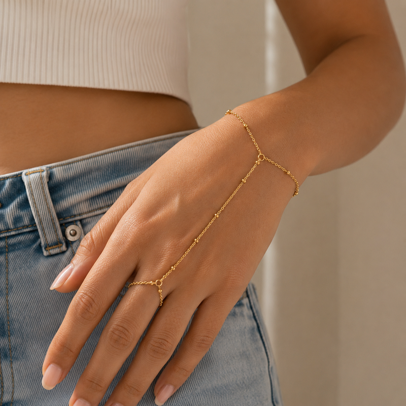 Dainty Hand Chain — Bracelets by Niyansa