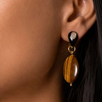 Tiger Eye Drop Earrings