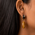 Tiger Eye Drop Earrings