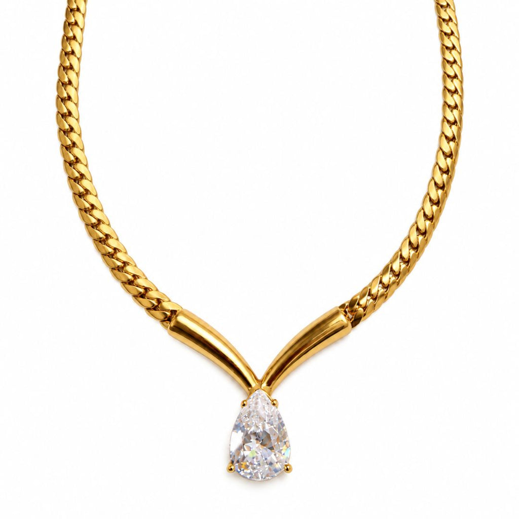 Teardrop CZ Pendant