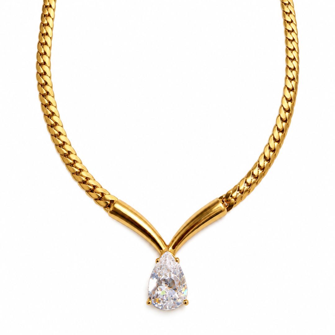 Teardrop CZ Pendant