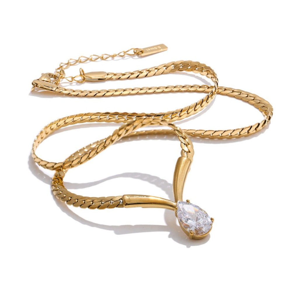 Teardrop CZ Pendant