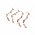 Vithala anti tarnish 18K gold gemstone drop earrings by Niyansa