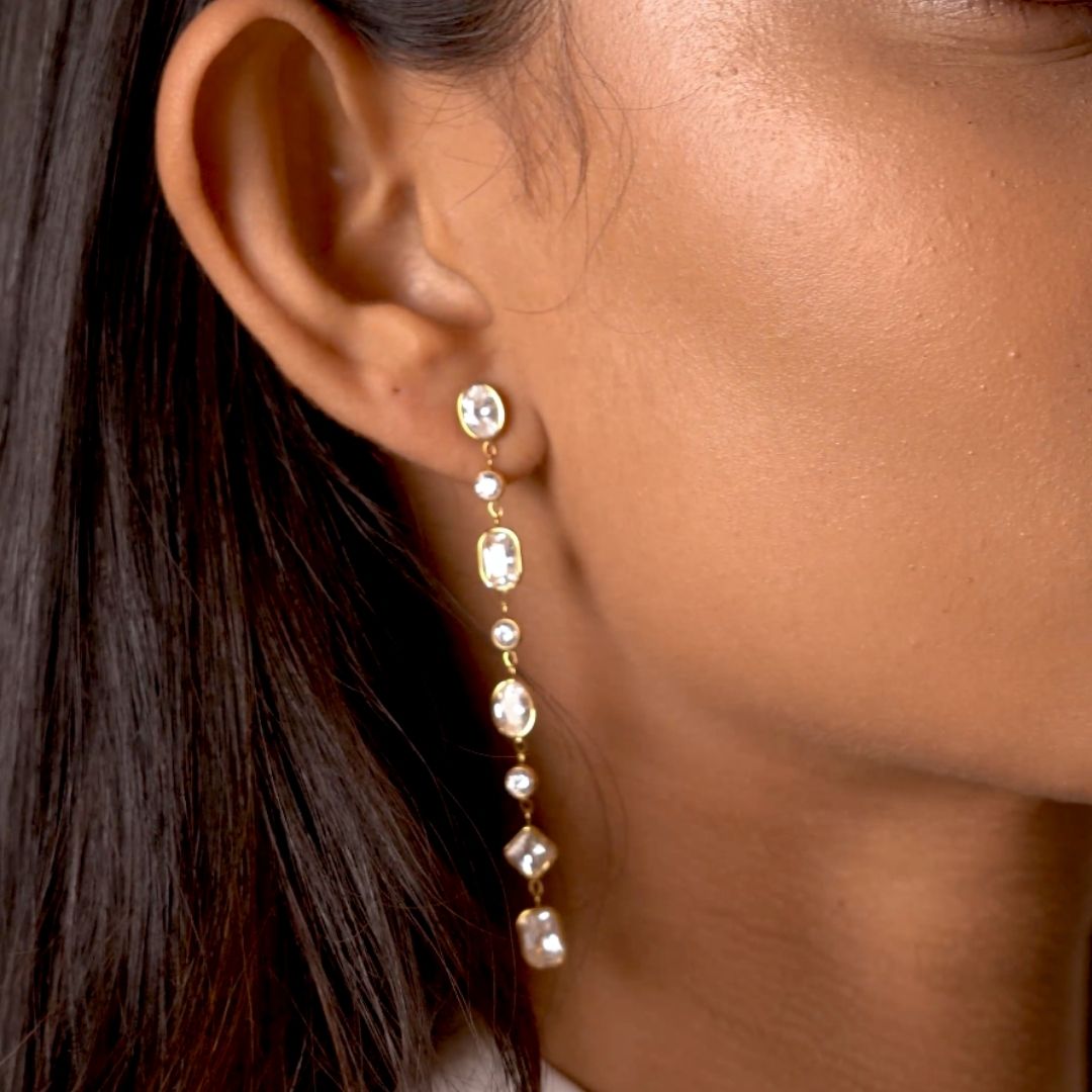 CZ Crystal Drop Earrings