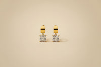 Aeris Princess Cut CZ Drop Earrings