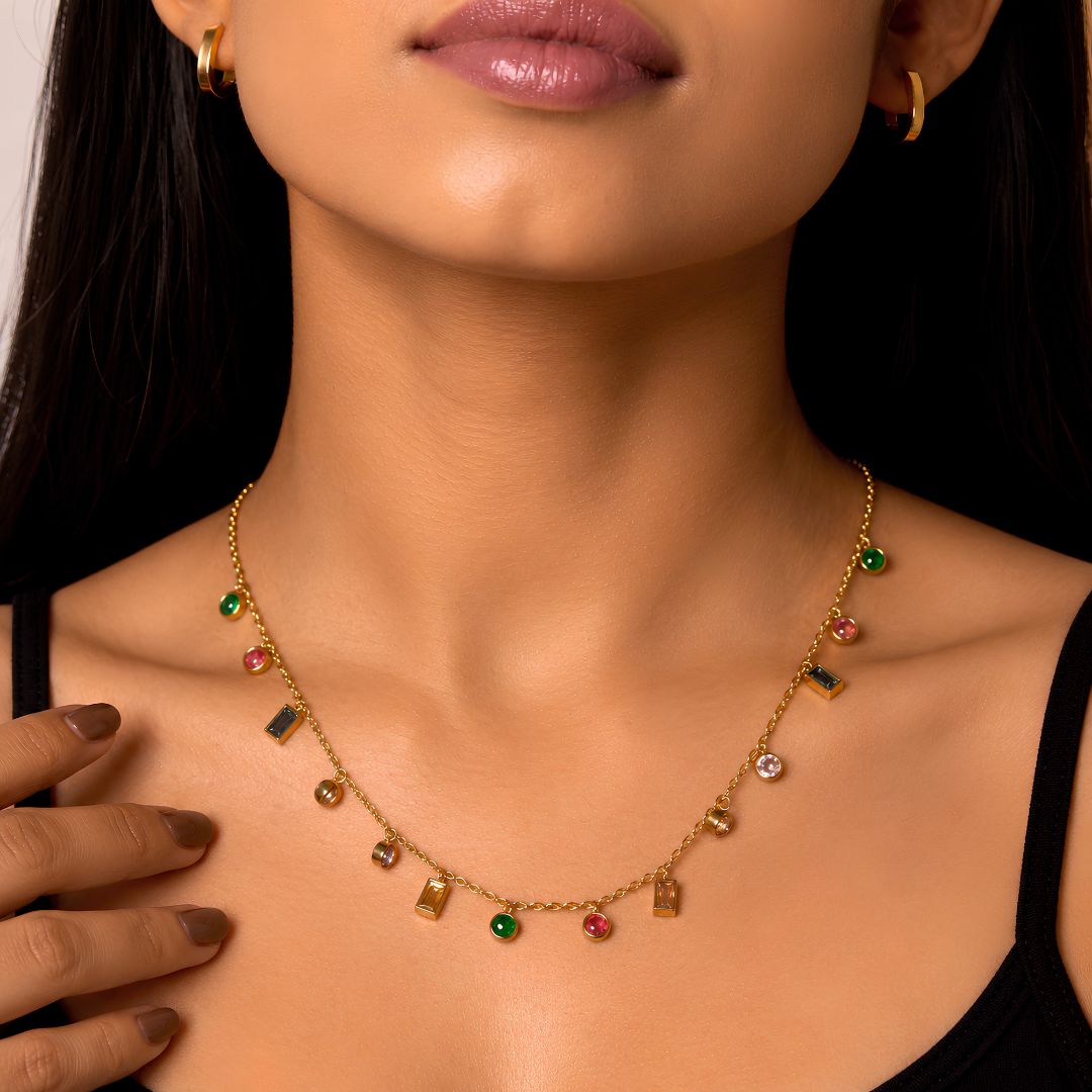 Confetti Gemstone Necklace
