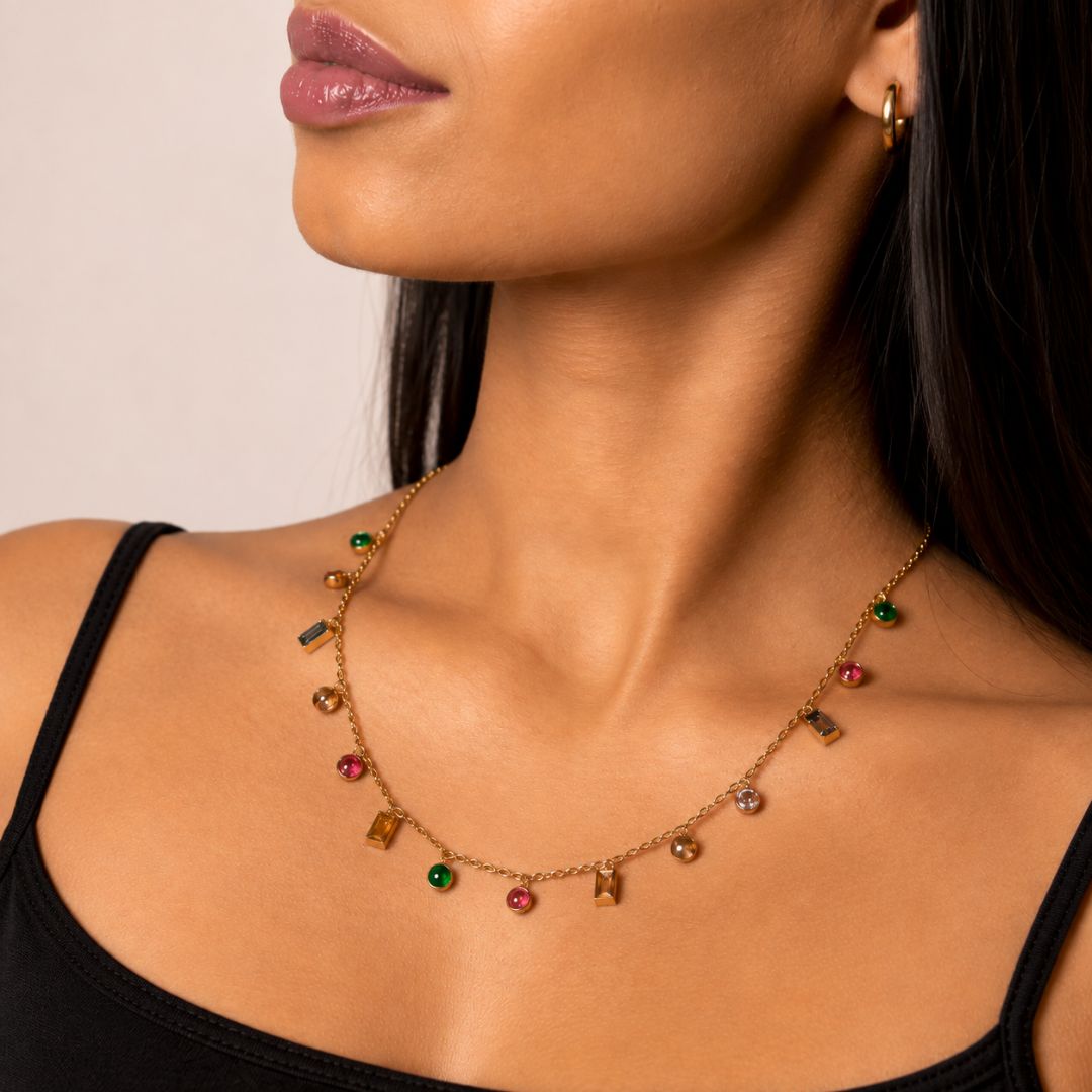 Confetti Gemstone Necklace