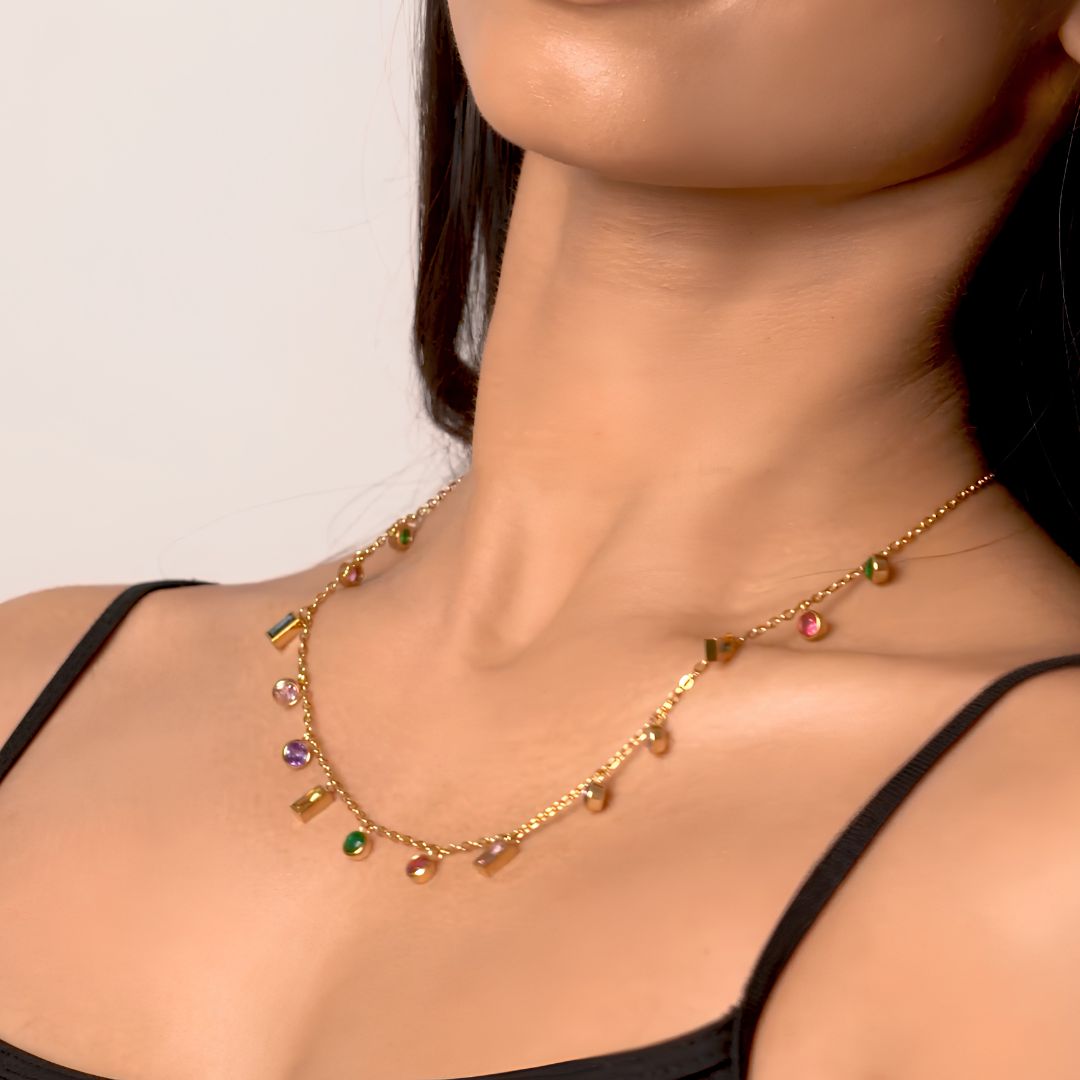 Confetti Gemstone Necklace