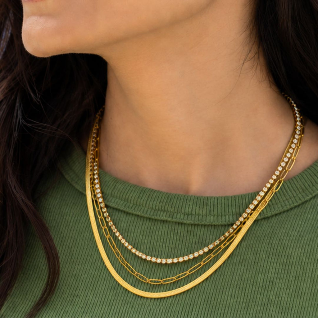 Layered Tennis Necklace