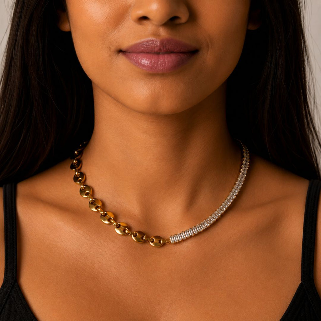 Nyx Dual Link CZ Necklace