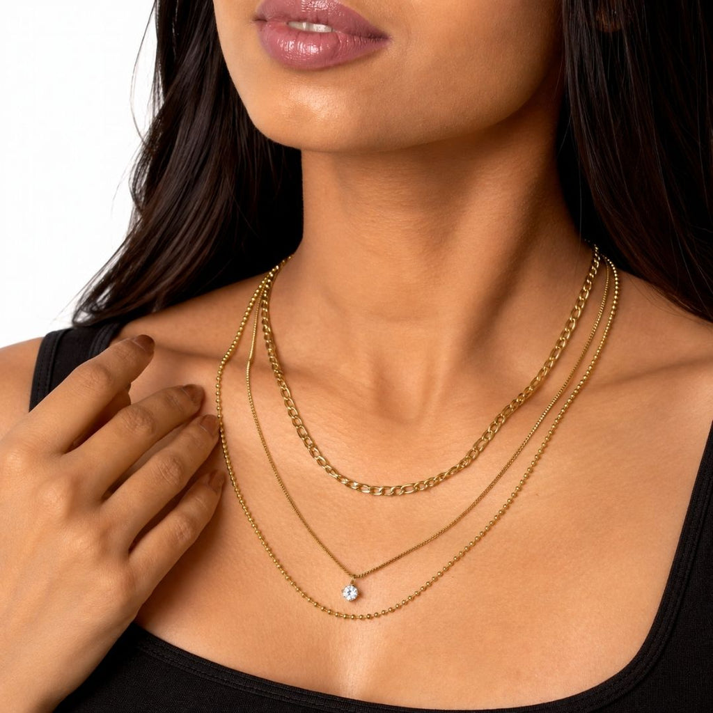 Celeste Triple Layer Necklace