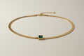 Nyra Emerald Snake Chain Necklace