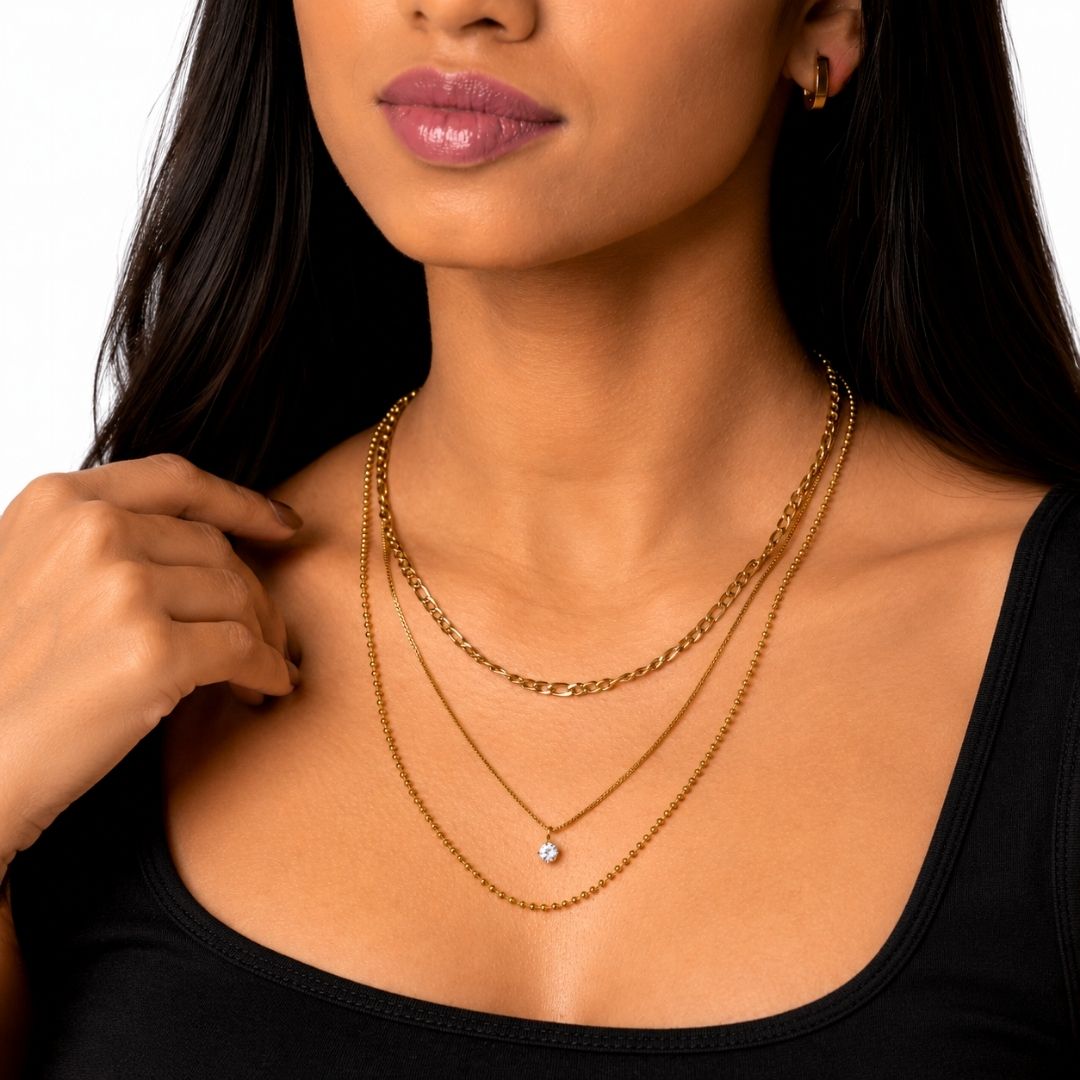 Celeste Triple Layer Necklace