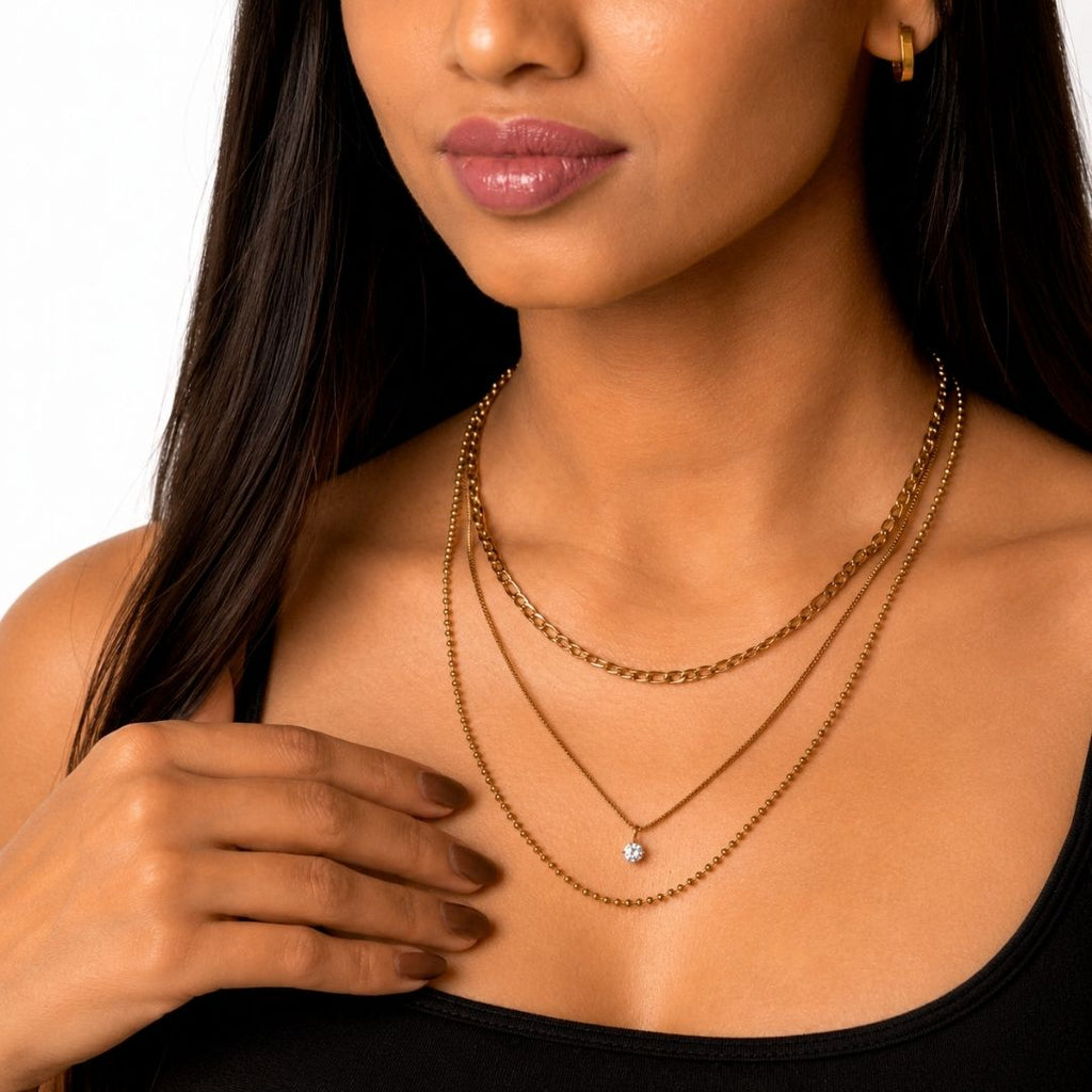 Celeste Triple Layer Necklace