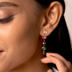 Aurora Bezel Drop Earrings