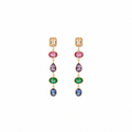 Aurora Bezel Drop Earrings