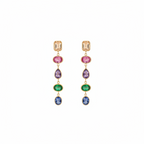 Aurora Bezel Drop Earrings