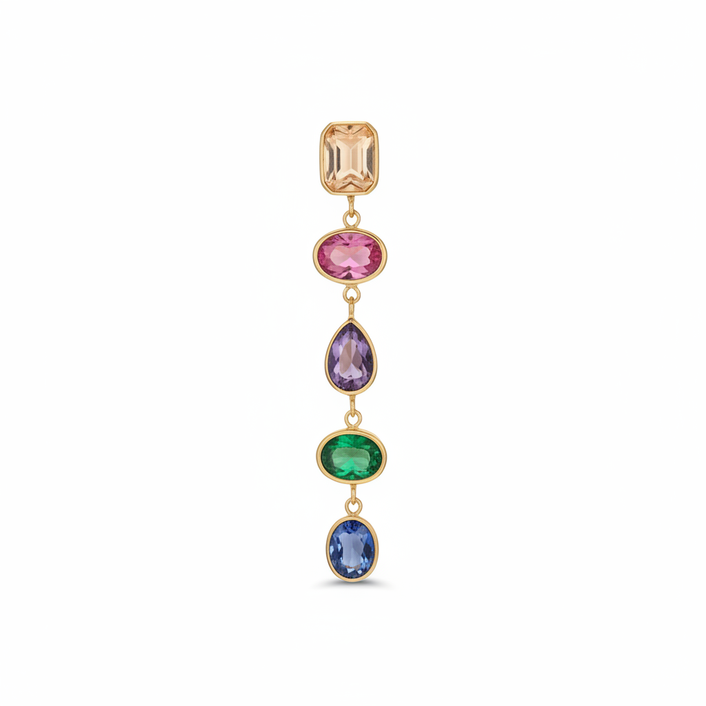 Aurora Bezel Drop Earrings