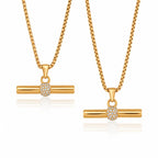 T-Bar CZ Necklace