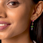 Aurora Bezel Drop Earrings
