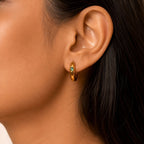 Evara Emerald Hoops