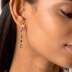 Aurora Bezel Drop Earrings