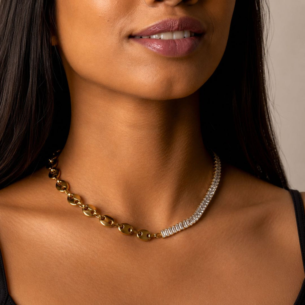 Nyx Dual Link CZ Necklace