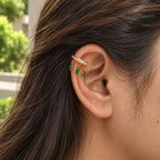 Emerald Cascade Crystal Cuff