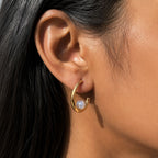 NIYANSA Pearl Hoop Earrings