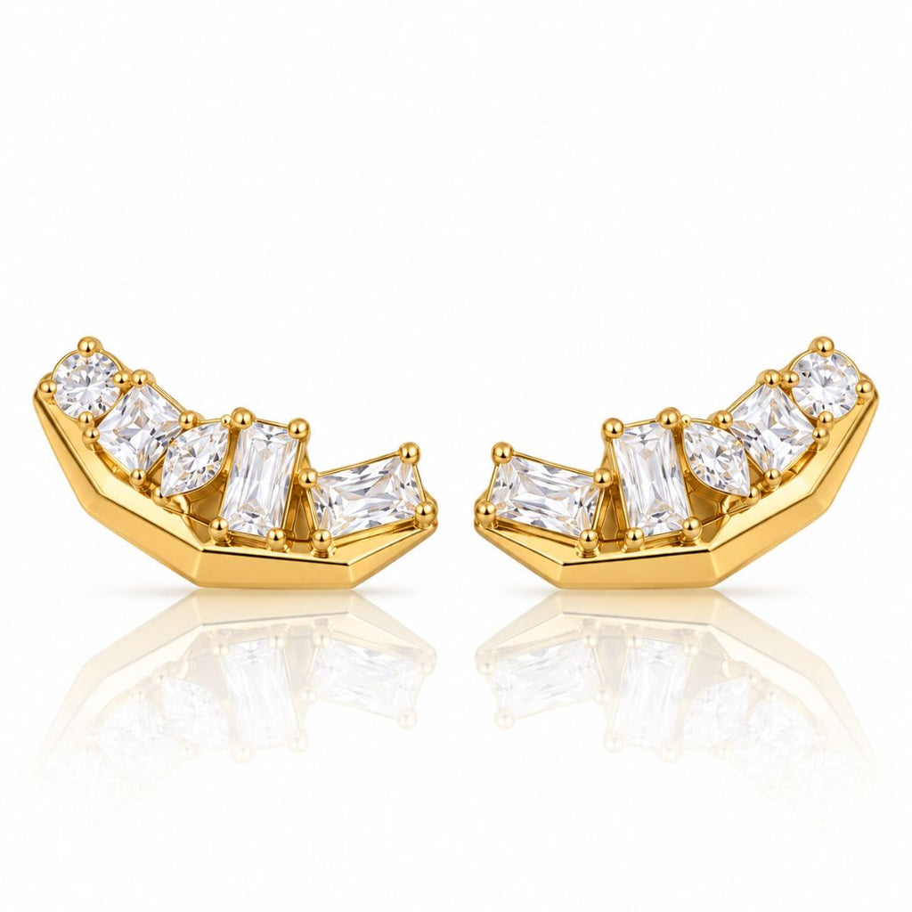 Celeste Multi-Cut CZ Studs