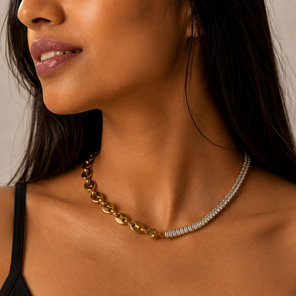 Nyx Dual Link CZ Necklace
