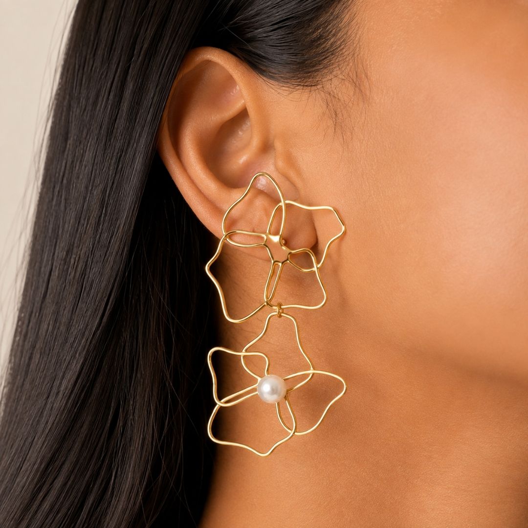 Celeste Bloom Drop Earrings