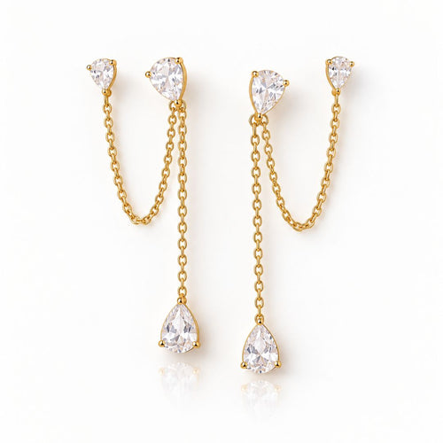 Serena Double Chain Drops — Niyansa Jewelry