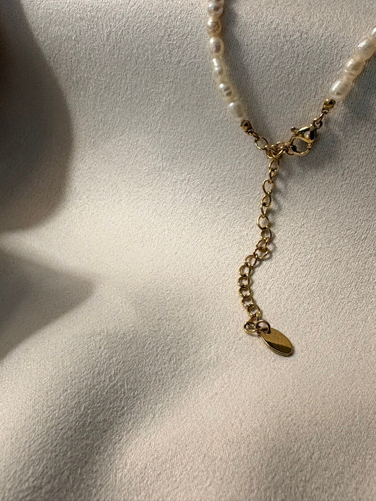 Luna Heart Pearl Necklace