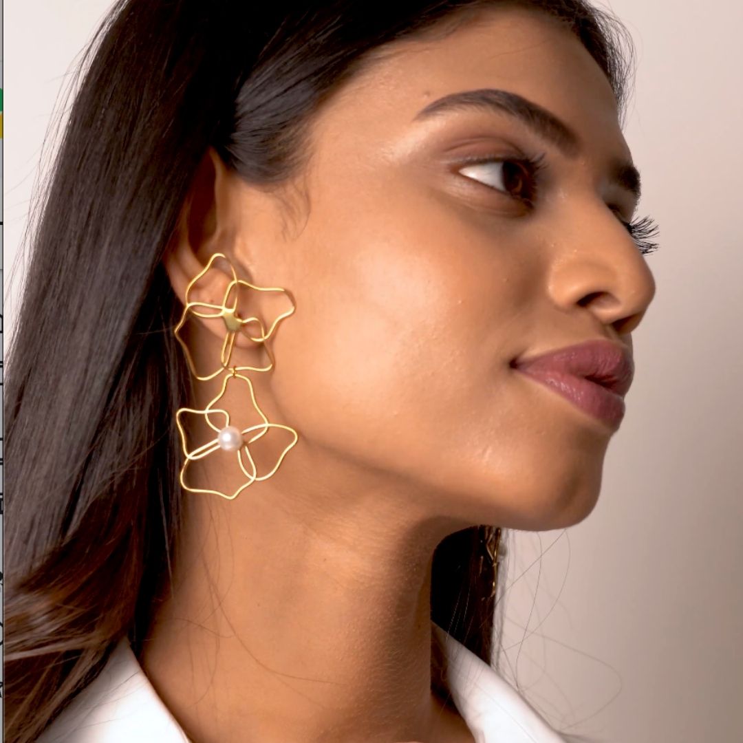 Celeste Bloom Drop Earrings