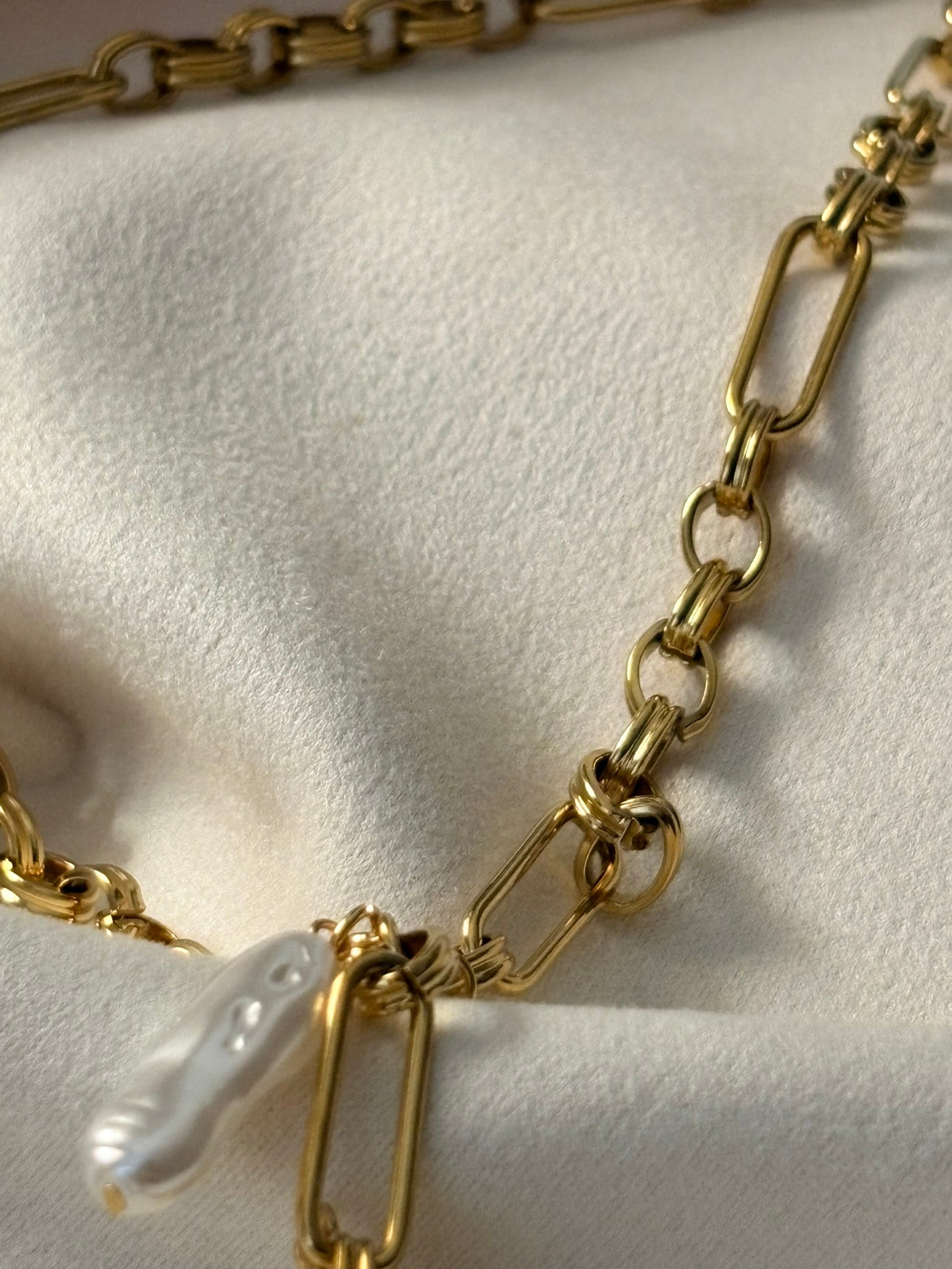 Ayla Pearl Drop Charm Necklace