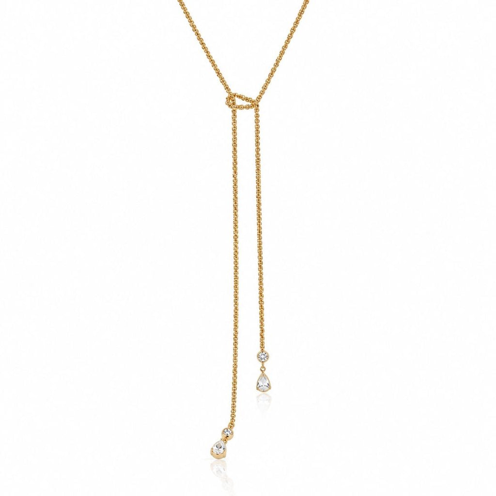 Dainty Cascade Lariat Necklace