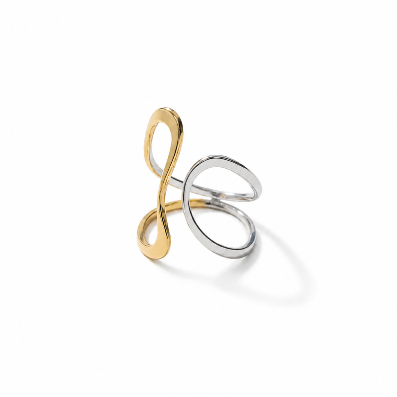 Ananta Dual Tone Infinity Ring — New Arrivals by Niyansa