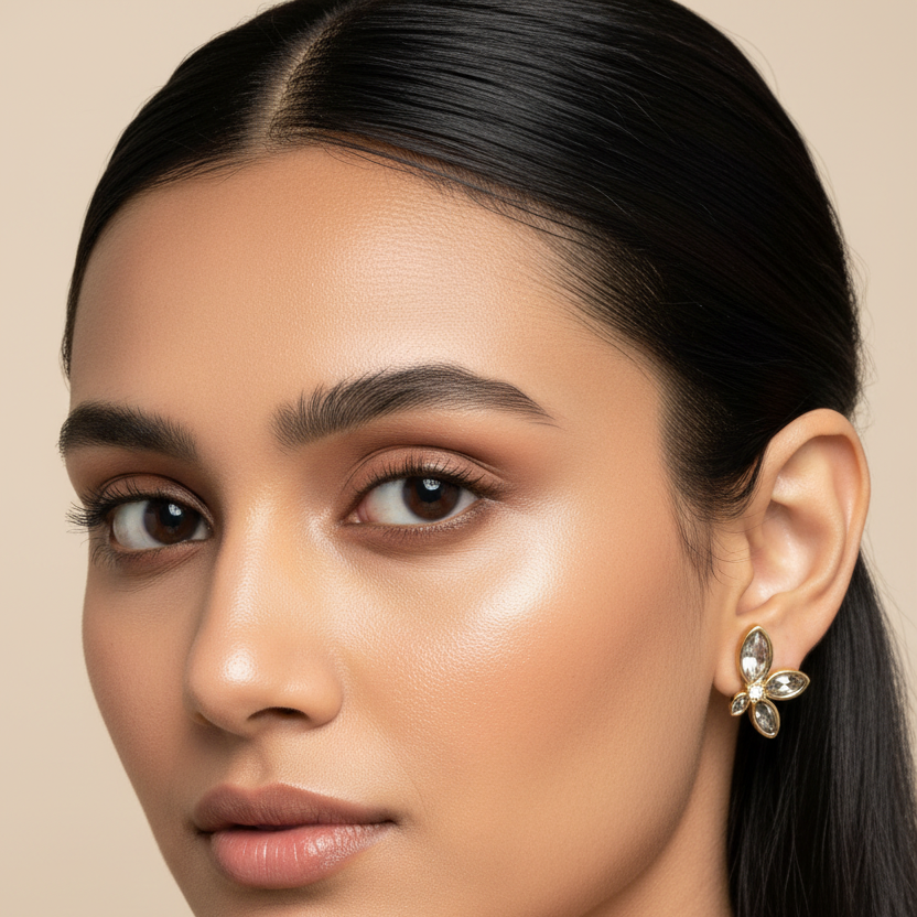 Aveline Petal Zircon Studs