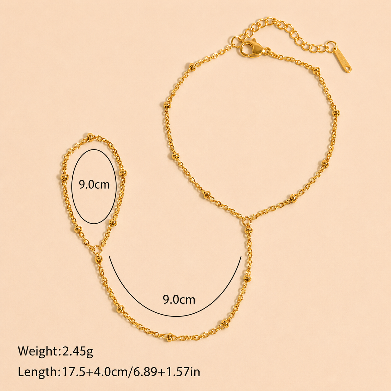 NIYANSA Dainty Hand Chain