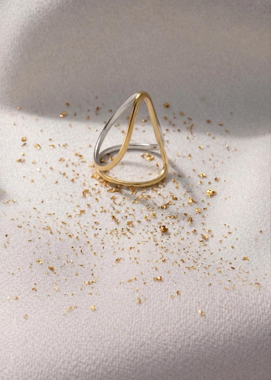 Ananta Dual Tone Infinity Ring