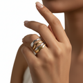 Dual Tone Wave Ring