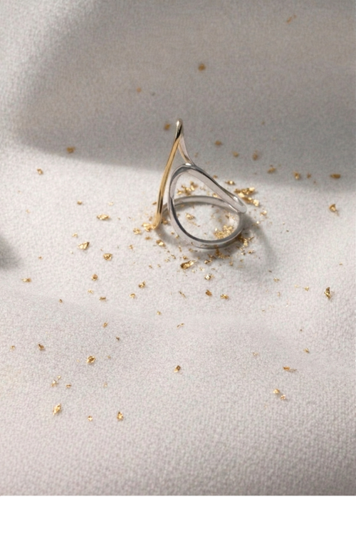 Ananta Dual Tone Infinity Ring