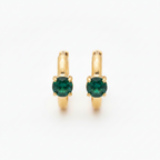 Evara Emerald Hoops