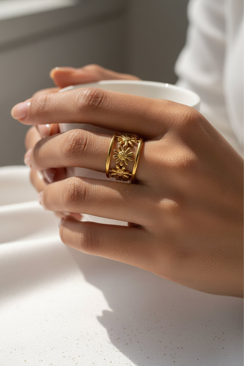 Bloom Adjustable Floral Ring