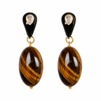 Tiger Eye Drop Earrings