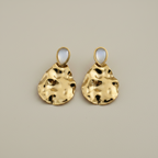 NIYANSA Sculpted Moonstone Drop Earrings