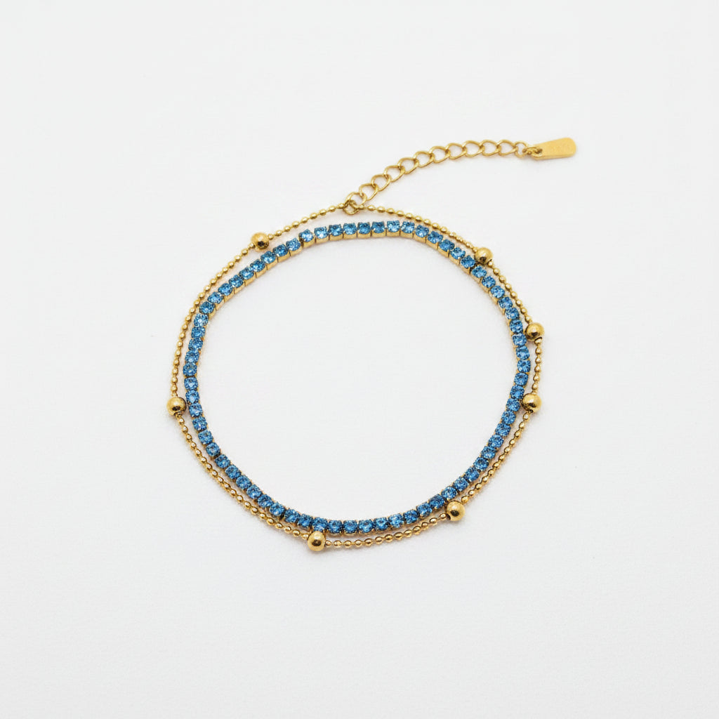 Blue Tennis Bracelet