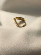 Ira Enamel Petal Ring is made with 18kt gold PVD on 316L grade titanium steel.
