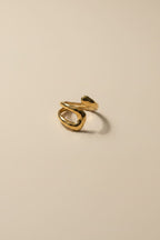 Anaya Ring is designed with 18kt gold pvd plated on 316L grade titanium steel.